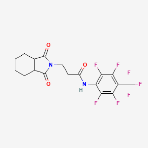 3-(1,3-dioxooctahydro-2H-isoindol-2-yl)-N-[2,3,5,6-tetrafluoro-4-(trifluoromethyl)phenyl]propanamide