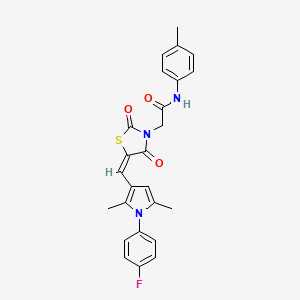 2-[(5E)-5-{[1-(4-fluorophenyl)-2,5-dimethyl-1H-pyrrol-3-yl]methylidene}-2,4-dioxo-1,3-thiazolidin-3-yl]-N-(4-methylphenyl)acetamide