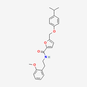 molecular formula C24H27NO4 B14921906 N-[2-(2-methoxyphenyl)ethyl]-5-{[4-(propan-2-yl)phenoxy]methyl}furan-2-carboxamide 