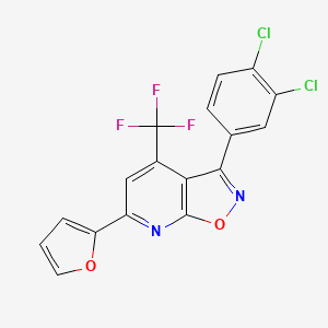 molecular formula C17H7Cl2F3N2O2 B14921915 3-(3,4-Dichlorophenyl)-6-(furan-2-yl)-4-(trifluoromethyl)[1,2]oxazolo[5,4-b]pyridine 