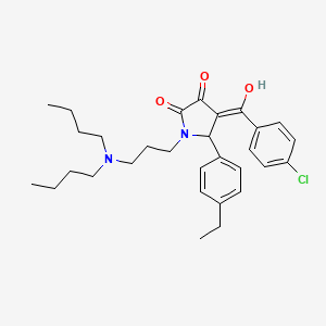 4-(4-Chlorobenzoyl)-1-[3-(dibutylamino)propyl]-5-(4-ethylphenyl)-3-hydroxy-1,5-dihydro-2H-pyrrol-2-one