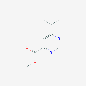 molecular formula C11H16N2O2 B1492194 Ethyl 6-(butan-2-yl)pyrimidine-4-carboxylate CAS No. 2098079-15-1