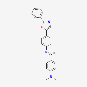 N,N-dimethyl-4-[(E)-{[4-(2-phenyl-1,3-oxazol-5-yl)phenyl]imino}methyl]aniline