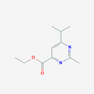 molecular formula C11H16N2O2 B1492197 Ethyl 2-methyl-6-(propan-2-yl)pyrimidine-4-carboxylate CAS No. 2098007-56-6