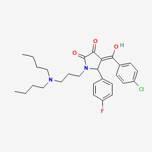 4-(4-Chlorobenzoyl)-1-[3-(dibutylamino)propyl]-5-(4-fluorophenyl)-3-hydroxy-1,5-dihydro-2H-pyrrol-2-one