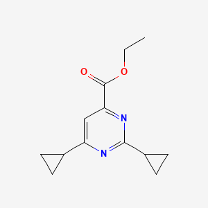 molecular formula C13H16N2O2 B1492198 2,6-二环丙基嘧啶-4-羧酸乙酯 CAS No. 2098038-85-6