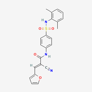 (2E)-2-cyano-N-{4-[(2,6-dimethylphenyl)sulfamoyl]phenyl}-3-(furan-2-yl)prop-2-enamide