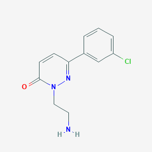 molecular formula C12H12ClN3O B1492199 2-(2-Aminoethyl)-6-(3-chlorophenyl)-2,3-dihydropyridazin-3-one CAS No. 2098105-46-3