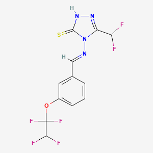 5-(difluoromethyl)-4-({(E)-[3-(1,1,2,2-tetrafluoroethoxy)phenyl]methylidene}amino)-4H-1,2,4-triazole-3-thiol