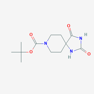 molecular formula C12H19N3O4 B014922 Tert-butyl-2,4-dioxo-1,3,8-triazaspiro[4.5]decan-8-carboxylat CAS No. 183673-70-3