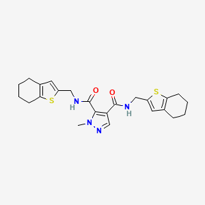 1-methyl-N,N'-bis(4,5,6,7-tetrahydro-1-benzothiophen-2-ylmethyl)-1H-pyrazole-4,5-dicarboxamide