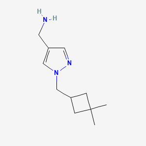 molecular formula C11H19N3 B1492203 {1-[(3,3-dimethylcyclobutyl)methyl]-1H-pyrazol-4-yl}methanamine CAS No. 2091541-49-8