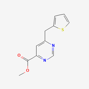 molecular formula C11H10N2O2S B1492204 Methyl 6-[(thiophen-2-yl)methyl]pyrimidine-4-carboxylate CAS No. 2097958-18-2