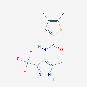 4,5-Dimethyl-N-[5-methyl-3-(trifluoromethyl)-1H-pyrazol-4-yl]-2-thiophenecarboxamide