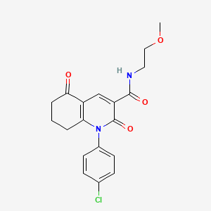 1-(4-chlorophenyl)-N-(2-methoxyethyl)-2,5-dioxo-1,2,5,6,7,8-hexahydroquinoline-3-carboxamide