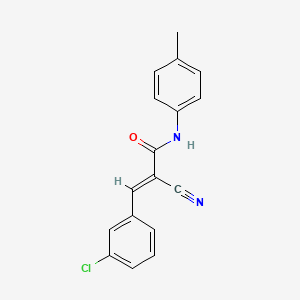 (2E)-3-(3-chlorophenyl)-2-cyano-N-(4-methylphenyl)prop-2-enamide