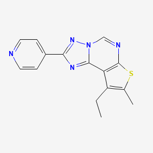 9-Ethyl-8-methyl-2-(4-pyridyl)thieno[3,2-E][1,2,4]triazolo[1,5-C]pyrimidine