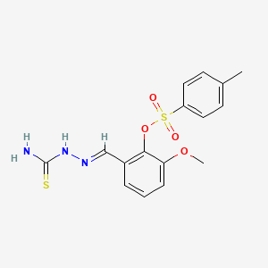 2-[(E)-(2-carbamothioylhydrazinylidene)methyl]-6-methoxyphenyl 4-methylbenzenesulfonate