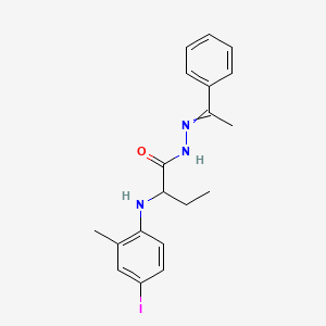 2-[(4-iodo-2-methylphenyl)amino]-N'-(1-phenylethylidene)butanehydrazide