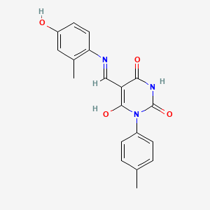 5-[(4-Hydroxy-2-methylanilino)methylene]-1-(4-methylphenyl)-2,4,6(1H,3H,5H)-pyrimidinetrione