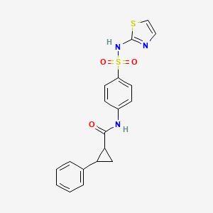 molecular formula C19H17N3O3S2 B14922079 2-phenyl-N-[4-(1,3-thiazol-2-ylsulfamoyl)phenyl]cyclopropanecarboxamide 