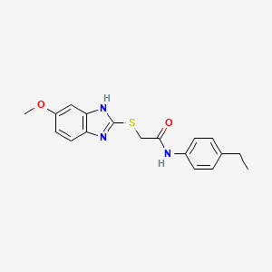 N-(4-ethylphenyl)-2-[(5-methoxy-1H-benzimidazol-2-yl)sulfanyl]acetamide