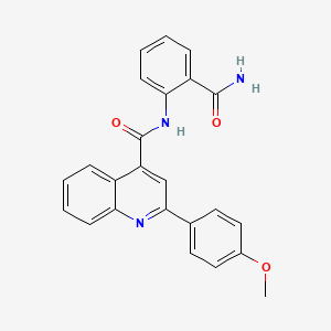 N-(2-carbamoylphenyl)-2-(4-methoxyphenyl)quinoline-4-carboxamide