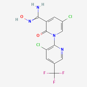 5-chloro-1-[3-chloro-5-(trifluoromethyl)pyridin-2-yl]-N-hydroxy-2-oxo-1,2-dihydropyridine-3-carboximidamide