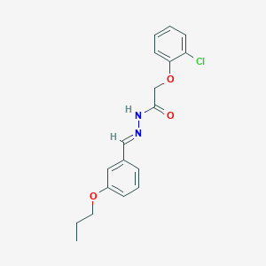 2-(2-chlorophenoxy)-N'-[(E)-(3-propoxyphenyl)methylidene]acetohydrazide