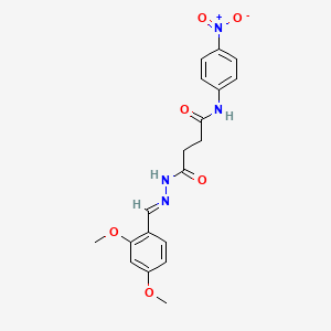 4-[(2E)-2-(2,4-dimethoxybenzylidene)hydrazinyl]-N-(4-nitrophenyl)-4-oxobutanamide