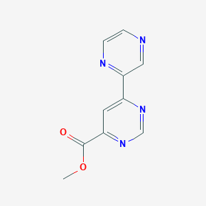 molecular formula C10H8N4O2 B1492215 Methyl 6-(pyrazin-2-yl)pyrimidine-4-carboxylate CAS No. 2098076-33-4