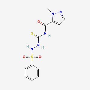 1-methyl-N-{[2-(phenylsulfonyl)hydrazinyl]carbonothioyl}-1H-pyrazole-5-carboxamide