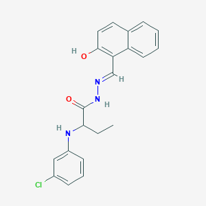 molecular formula C21H20ClN3O2 B14922184 2-[(3-chlorophenyl)amino]-N'-[(E)-(2-hydroxynaphthalen-1-yl)methylidene]butanehydrazide 