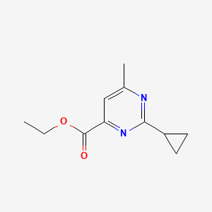 molecular formula C11H14N2O2 B1492219 Ethyl 2-cyclopropyl-6-methylpyrimidine-4-carboxylate CAS No. 2098105-36-1