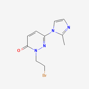 molecular formula C10H11BrN4O B1492222 2-(2-溴乙基)-6-(2-甲基-1H-咪唑-1-基)-2,3-二氢哒嗪-3-酮 CAS No. 2091283-69-9