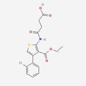 4-{[4-(2-Chlorophenyl)-3-(ethoxycarbonyl)thiophen-2-yl]amino}-4-oxobutanoic acid