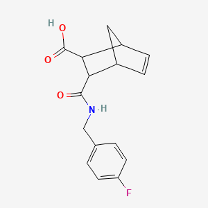 3-[(4-Fluorobenzyl)carbamoyl]bicyclo[2.2.1]hept-5-ene-2-carboxylic acid