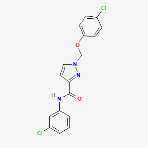 1-[(4-chlorophenoxy)methyl]-N-(3-chlorophenyl)-1H-pyrazole-3-carboxamide