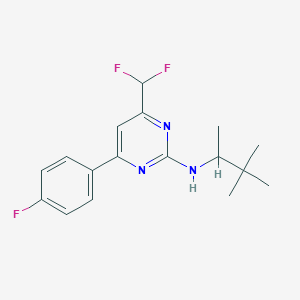 4-(difluoromethyl)-N-(3,3-dimethylbutan-2-yl)-6-(4-fluorophenyl)pyrimidin-2-amine