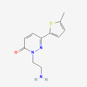 molecular formula C11H13N3OS B1492224 2-(2-Aminoethyl)-6-(5-methylthiophen-2-yl)-2,3-dihydropyridazin-3-one CAS No. 2091500-28-4