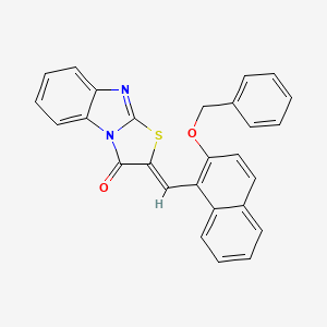 molecular formula C27H18N2O2S B14922264 (2Z)-2-{[2-(benzyloxy)naphthalen-1-yl]methylidene}[1,3]thiazolo[3,2-a]benzimidazol-3(2H)-one 