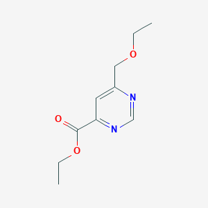 molecular formula C10H14N2O3 B1492227 6-(乙氧甲基)嘧啶-4-甲酸乙酯 CAS No. 2098142-82-4