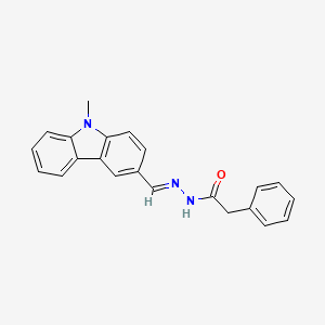 molecular formula C22H19N3O B14922287 N'-[(E)-(9-methyl-9H-carbazol-3-yl)methylidene]-2-phenylacetohydrazide 