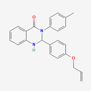 Quinazolin-4(3H)-one, 1,2-dihydro-2-(4-allyloxyphenyl)-3-(4-methylphenyl)-