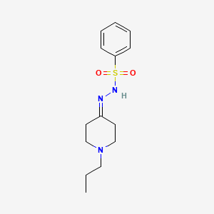 N'-(1-propylpiperidin-4-ylidene)benzenesulfonohydrazide