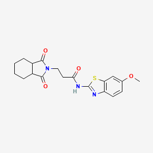 3-(1,3-dioxooctahydro-2H-isoindol-2-yl)-N-(6-methoxy-1,3-benzothiazol-2-yl)propanamide