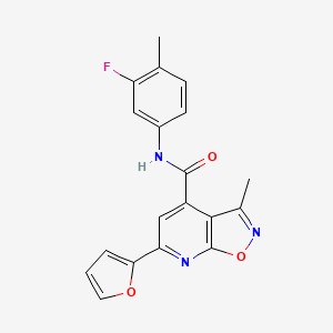 N-(3-fluoro-4-methylphenyl)-6-(furan-2-yl)-3-methyl[1,2]oxazolo[5,4-b]pyridine-4-carboxamide