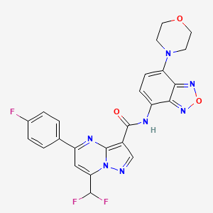 7-(difluoromethyl)-5-(4-fluorophenyl)-N-[7-(morpholin-4-yl)-2,1,3-benzoxadiazol-4-yl]pyrazolo[1,5-a]pyrimidine-3-carboxamide