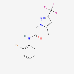 N-(2-bromo-4-methylphenyl)-2-[5-methyl-3-(trifluoromethyl)-1H-pyrazol-1-yl]acetamide