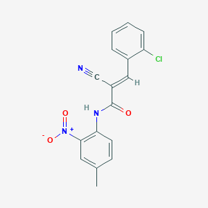 (2E)-3-(2-chlorophenyl)-2-cyano-N-(4-methyl-2-nitrophenyl)prop-2-enamide